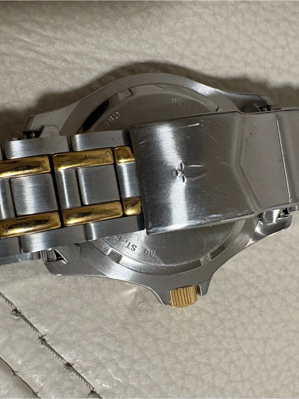 Bulova Two-Tone Gold and Silver Watch with Black Dial - Picture 6 of 10